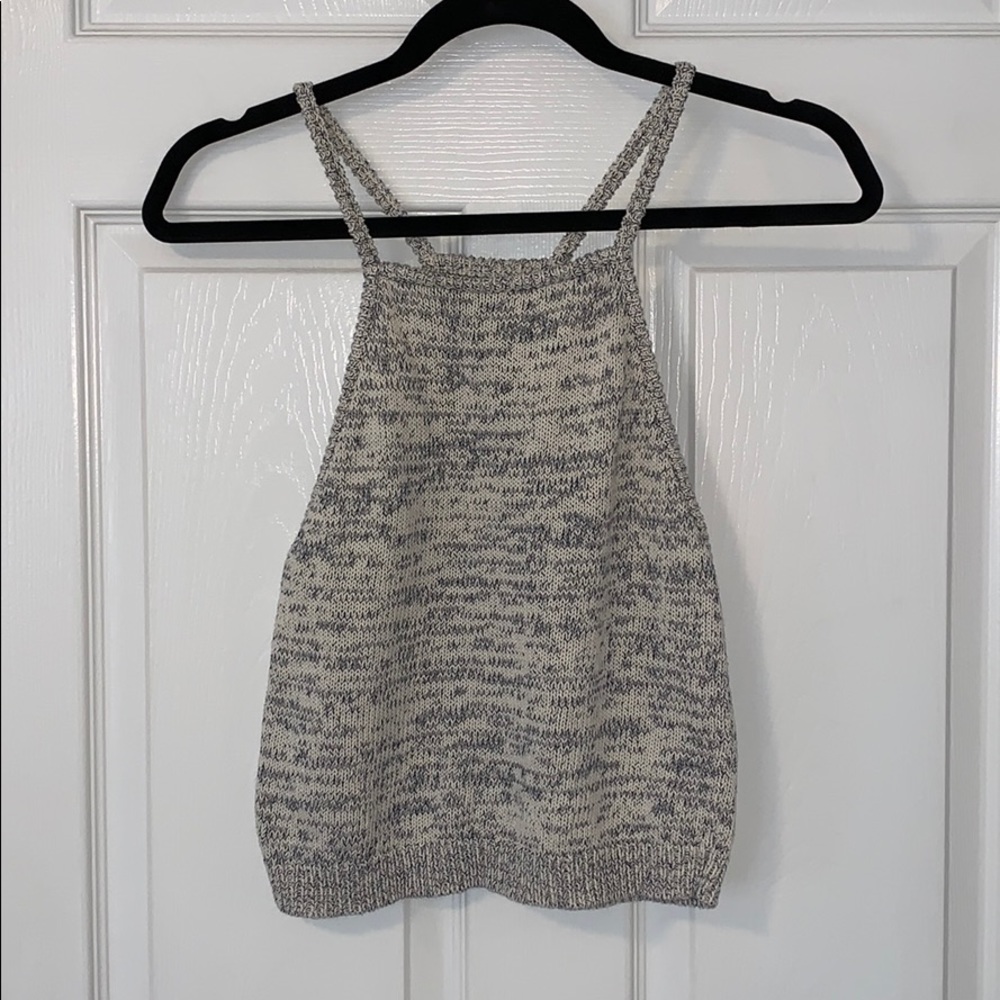 Knit cropped tank top